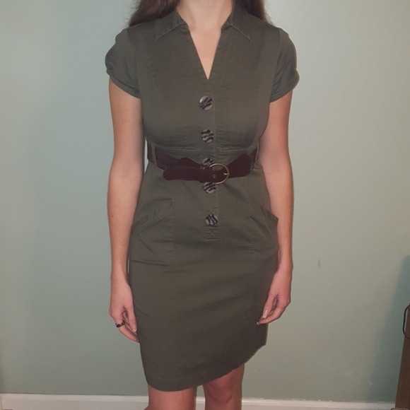 Dress Barn Olive Dress - Picture 1 of 3